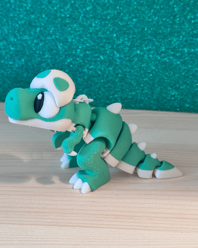 Flexi baby Dino grønn nøkkelring